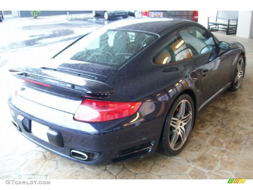 2008 911 Turbo Coupe - Midnight Blue Metallic / Black photo #7