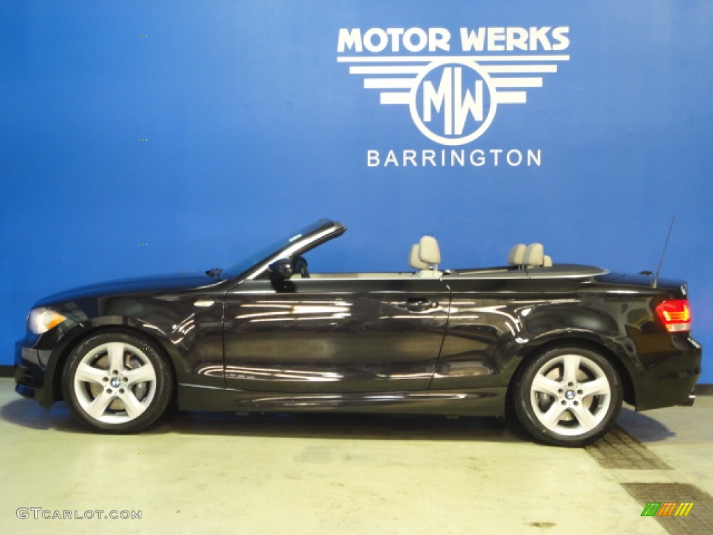 2008 1 Series 135i Convertible - Jet Black / Taupe photo #10