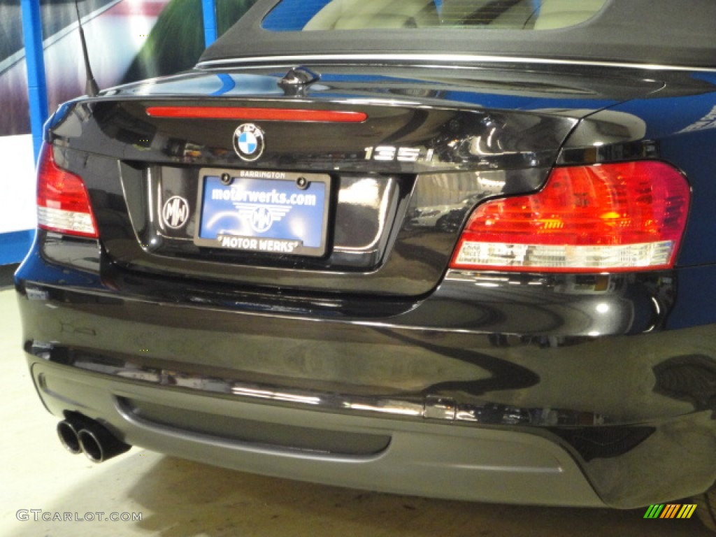 2008 1 Series 135i Convertible - Jet Black / Taupe photo #14