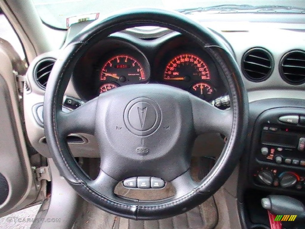 2001 Pontiac Grand Am SE Sedan Dark Taupe Steering Wheel Photo #61854546