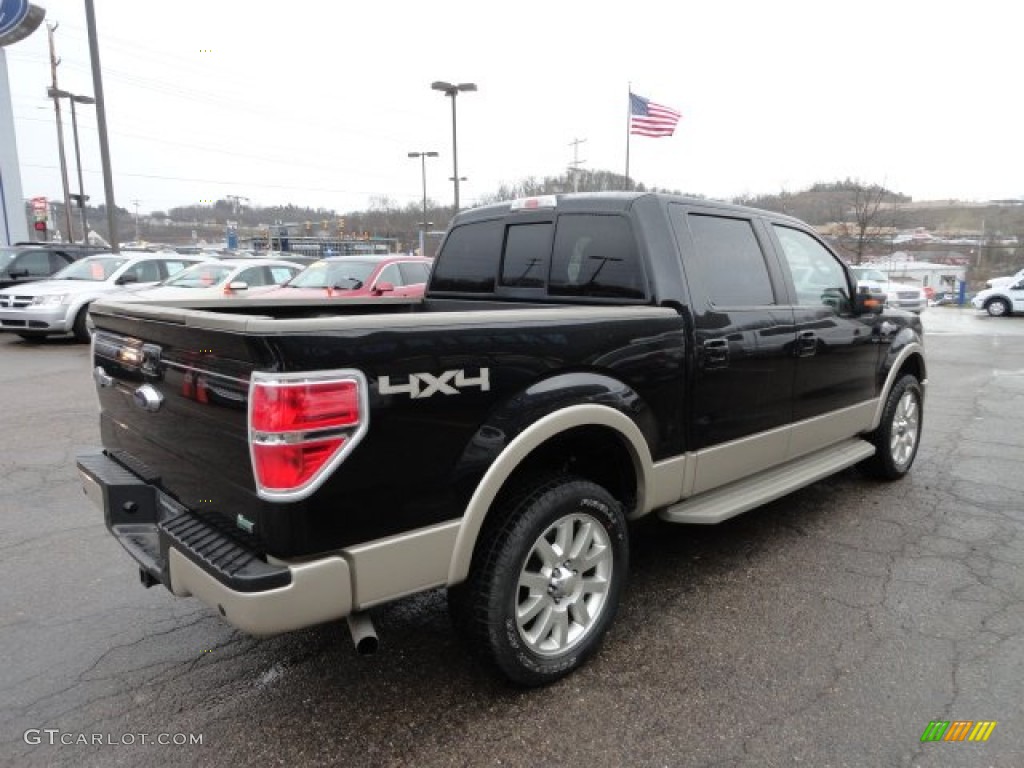 2010 F150 King Ranch SuperCrew 4x4 - Tuxedo Black / Chapparal Leather photo #4