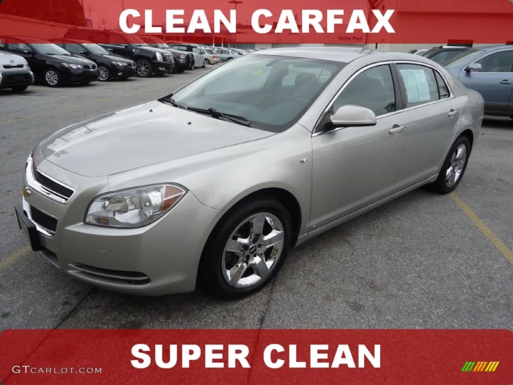 2008 Malibu LT Sedan - Silverstone Metallic / Ebony photo #1