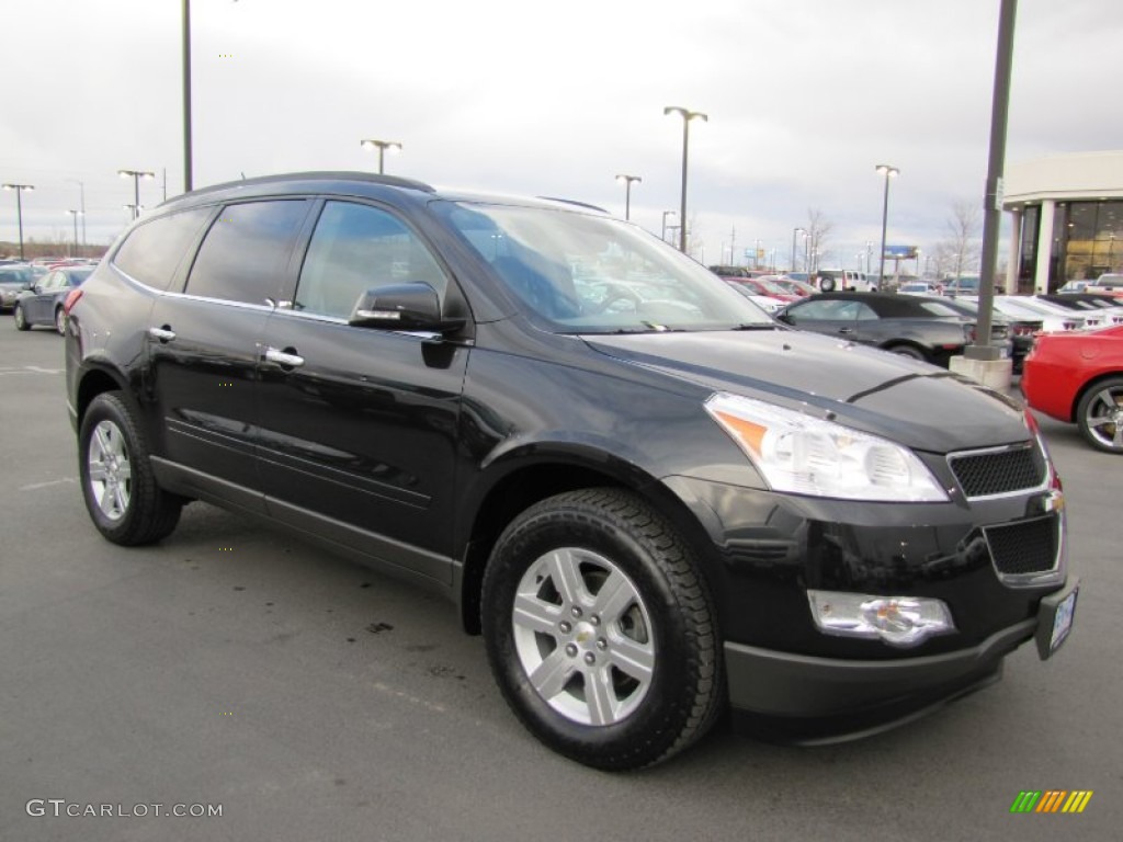 2011 Traverse LT AWD - Black Granite Metallic / Dark Gray/Light Gray photo #1