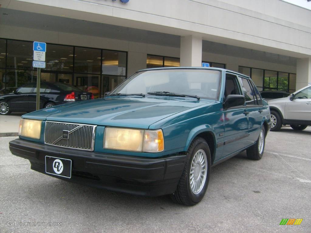 1994 940 Turbo Sedan - Blue Green Metallic / Tan photo #2