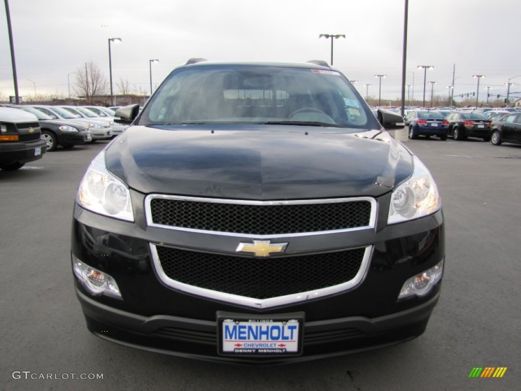 2011 Traverse LT AWD - Black Granite Metallic / Dark Gray/Light Gray photo #2