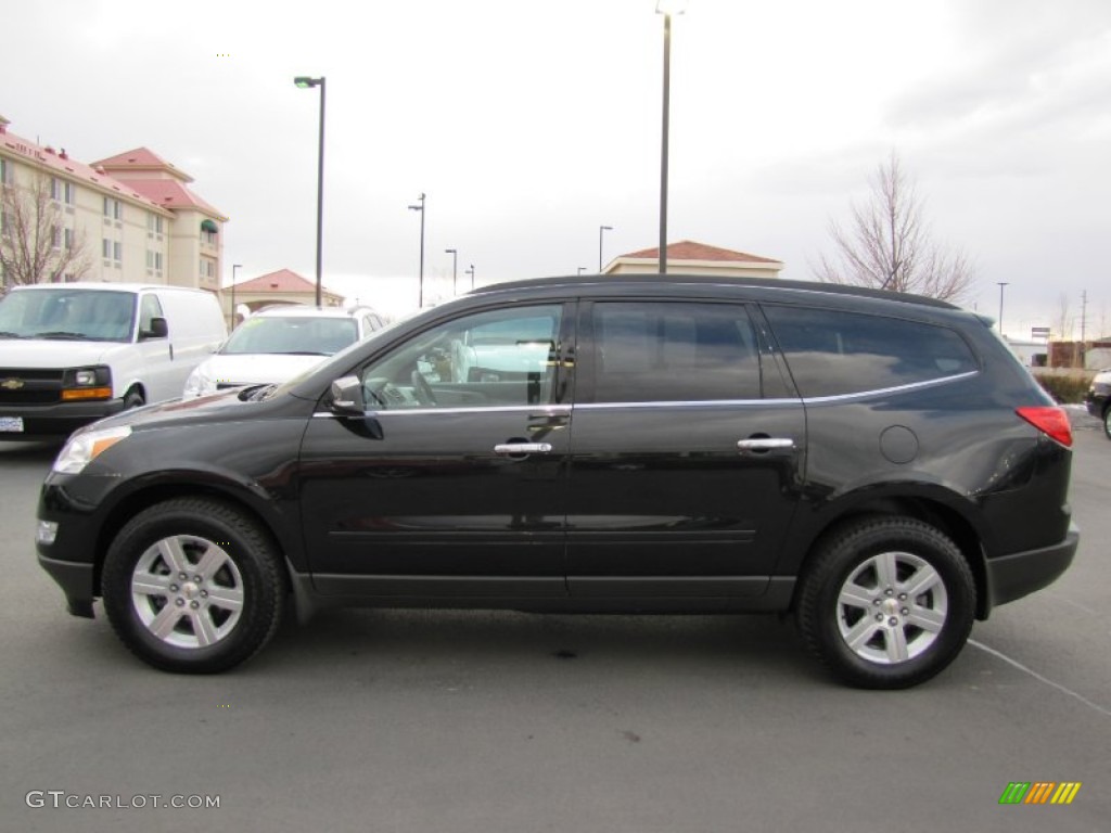 2011 Traverse LT AWD - Black Granite Metallic / Dark Gray/Light Gray photo #4