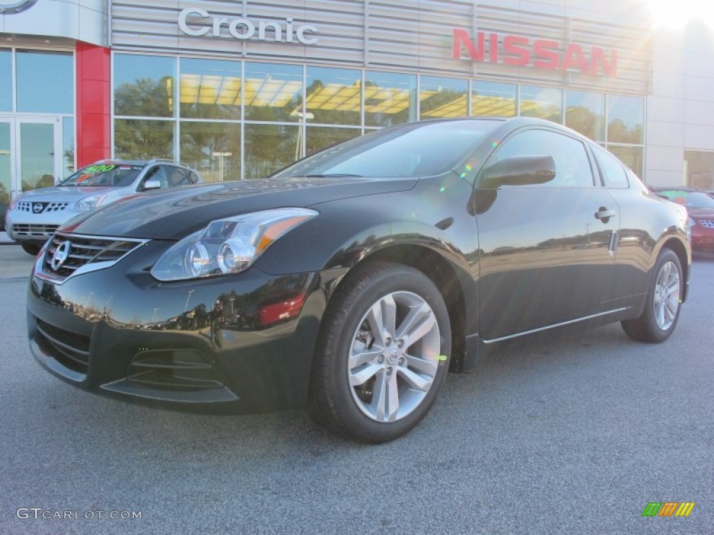 2012 Altima 2.5 S Coupe - Super Black / Charcoal photo #1