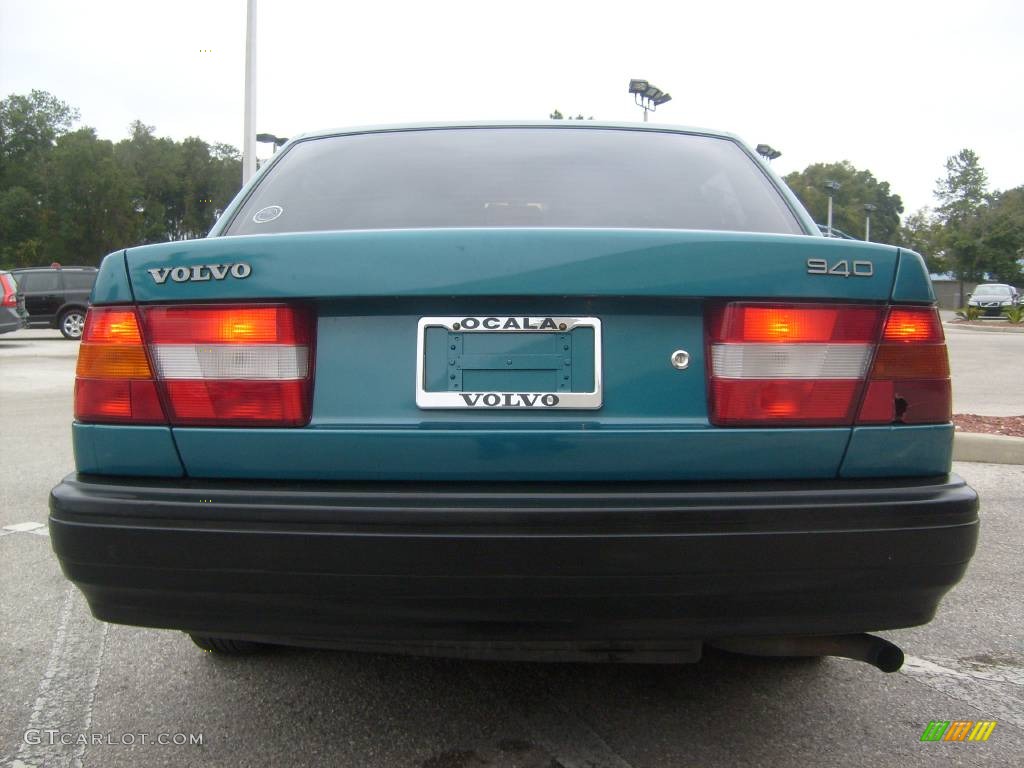 1994 940 Turbo Sedan - Blue Green Metallic / Tan photo #7