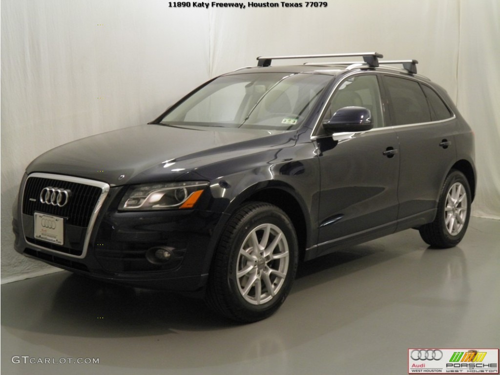 2009 Q5 3.2 Premium Plus quattro - Deep Sea Blue Pearl Effect / Light Gray photo #4