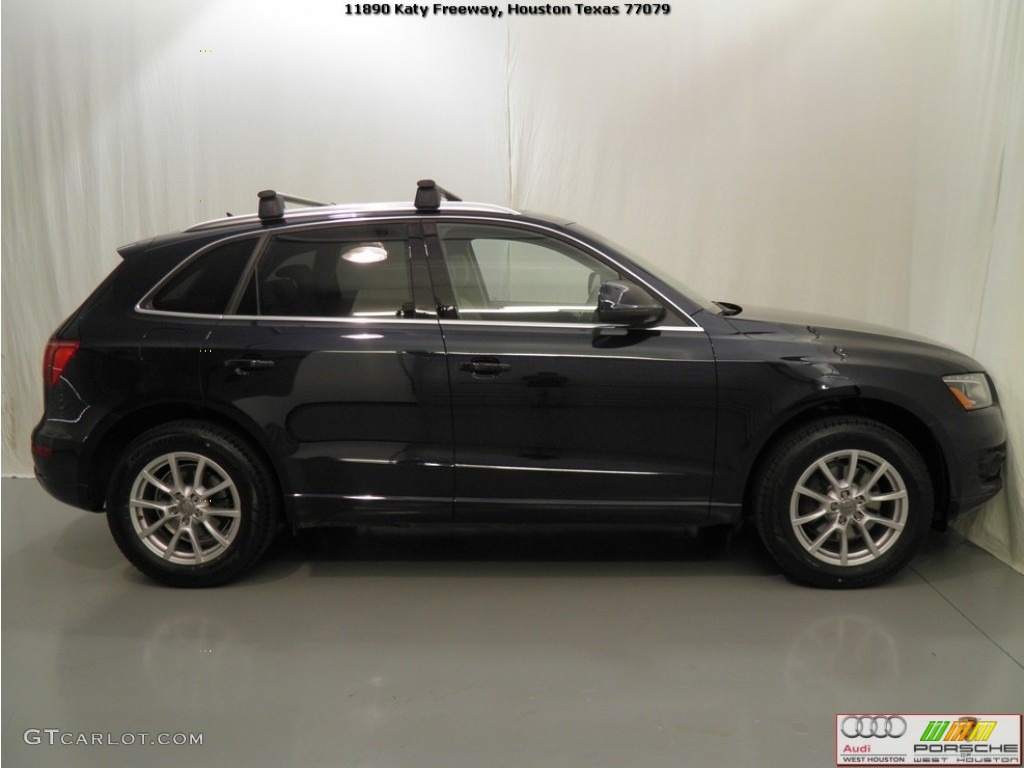 2009 Q5 3.2 Premium Plus quattro - Deep Sea Blue Pearl Effect / Light Gray photo #6