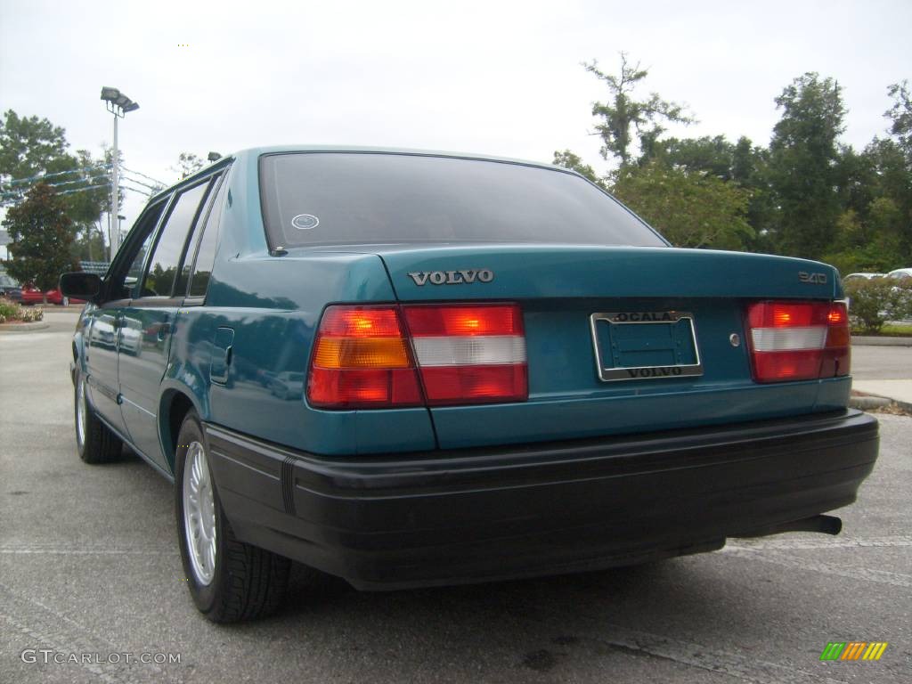 1994 940 Turbo Sedan - Blue Green Metallic / Tan photo #8