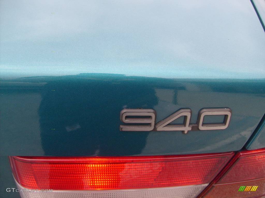 1994 940 Turbo Sedan - Blue Green Metallic / Tan photo #10
