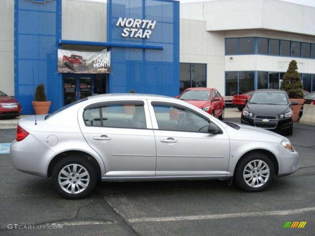 2009 Cobalt LS Sedan - Silver Ice Metallic / Gray photo #8