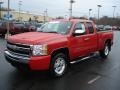 2010 Victory Red Chevrolet Silverado 1500 LT Extended Cab 4x4  photo #3