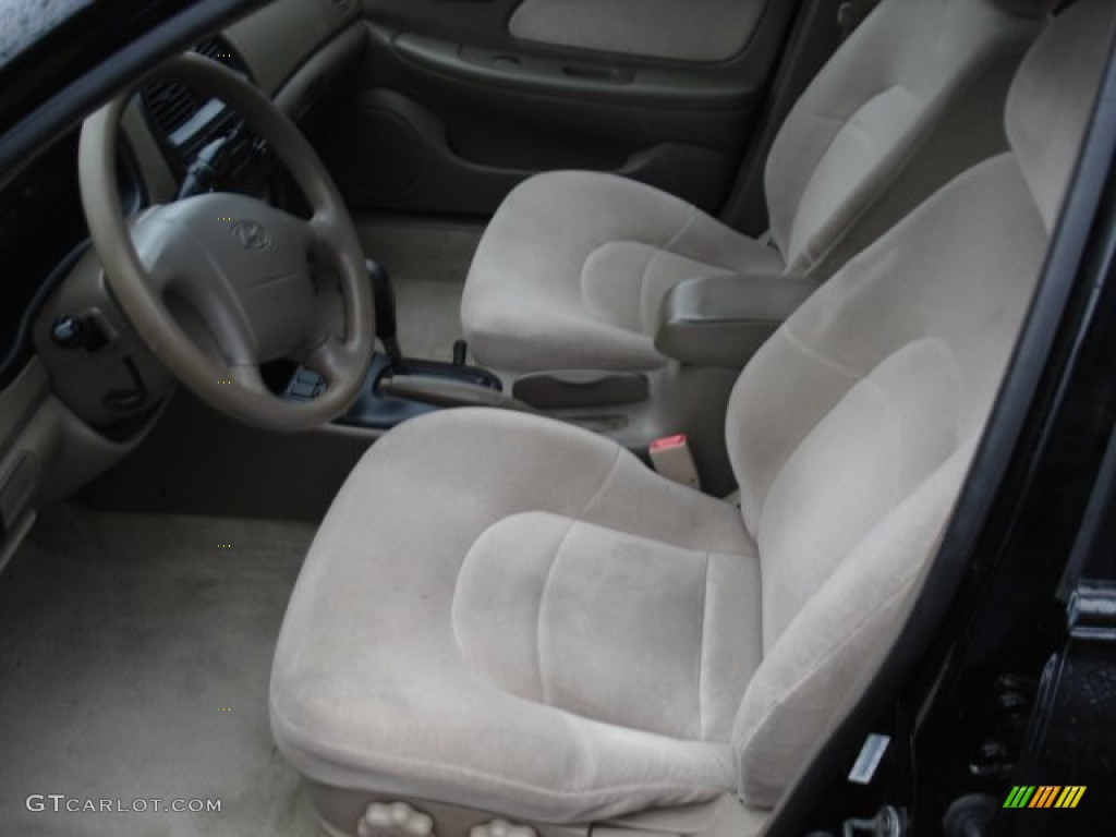2000 Sonata  - Ebony Black / Beige photo #9