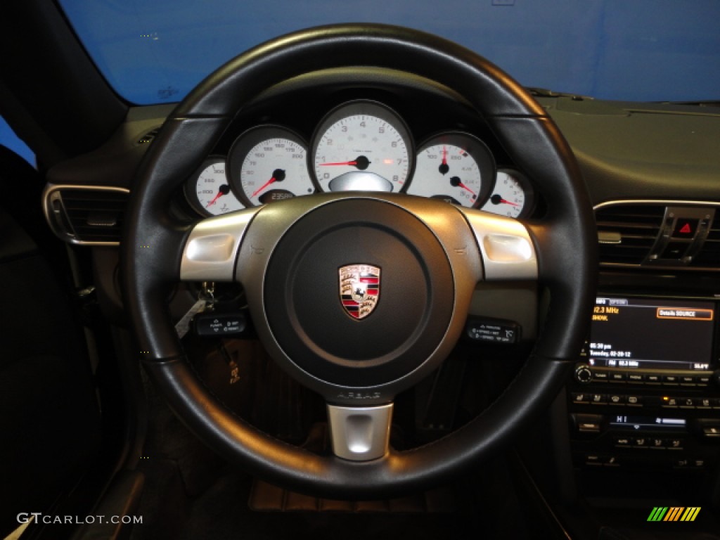 2009 Porsche 911 Carrera S Coupe Black Steering Wheel Photo #61865863