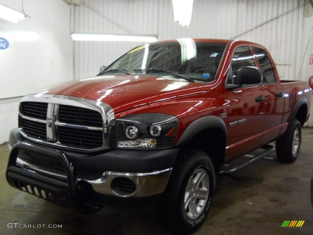 2006 Ram 1500 SLT TRX Quad Cab 4x4 - Inferno Red Crystal Pearl / Medium Slate Gray photo #1