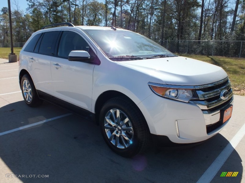 2012 Edge SEL EcoBoost - White Platinum Metallic Tri-Coat / Medium Light Stone photo #1