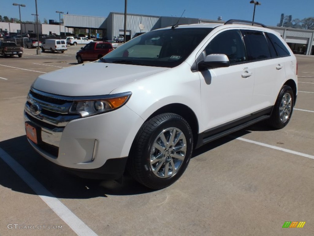 2012 Edge SEL EcoBoost - White Platinum Metallic Tri-Coat / Medium Light Stone photo #9