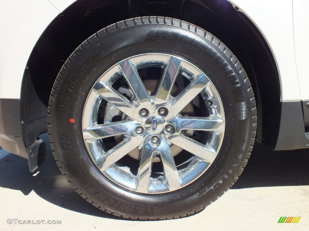 2012 Edge SEL EcoBoost - White Platinum Metallic Tri-Coat / Medium Light Stone photo #11