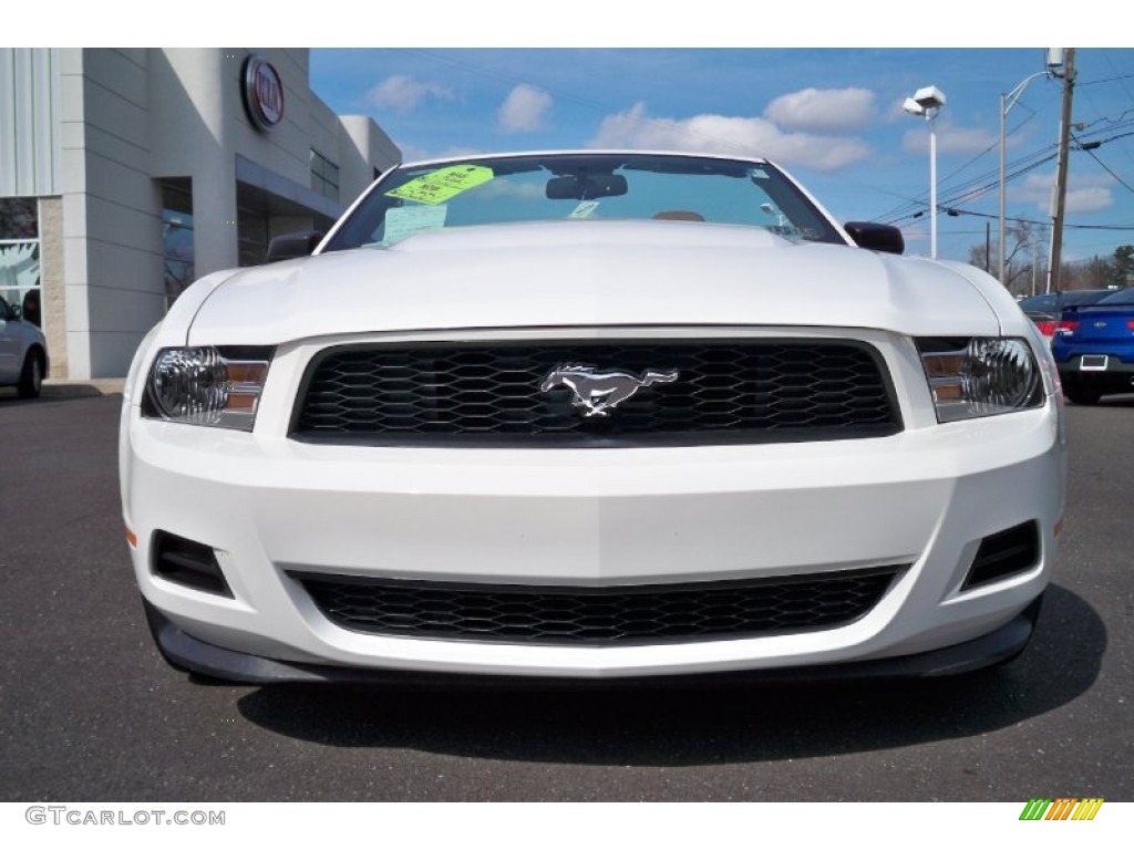2011 Mustang V6 Premium Convertible - Performance White / Saddle photo #3