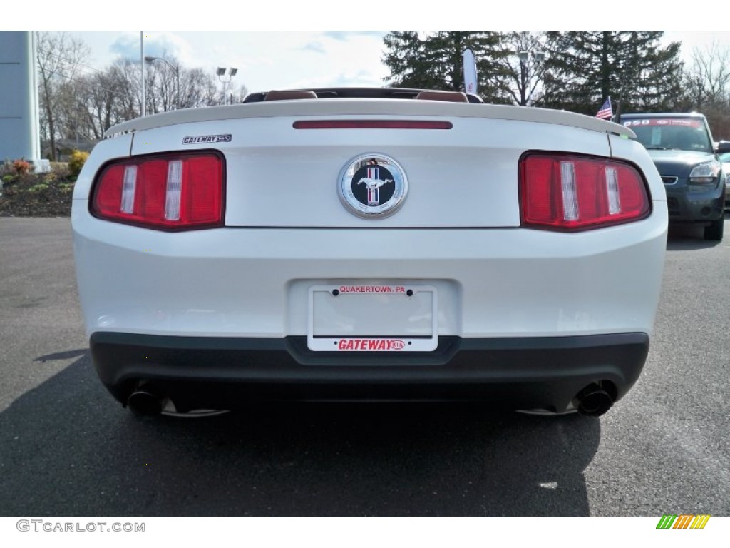 2011 Mustang V6 Premium Convertible - Performance White / Saddle photo #7