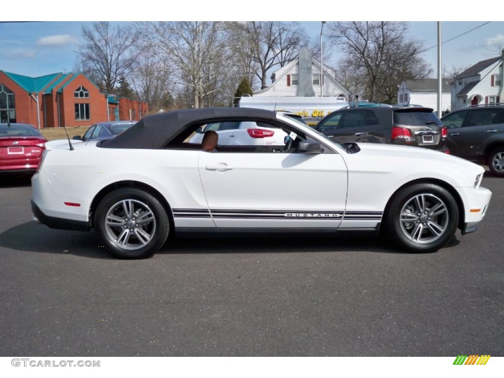 2011 Mustang V6 Premium Convertible - Performance White / Saddle photo #34