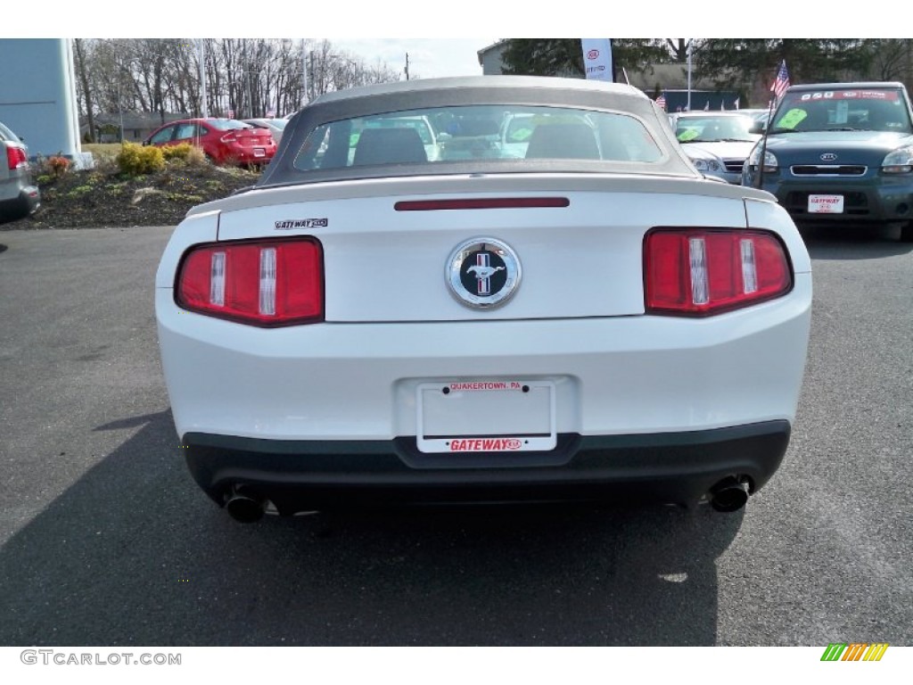 2011 Mustang V6 Premium Convertible - Performance White / Saddle photo #35