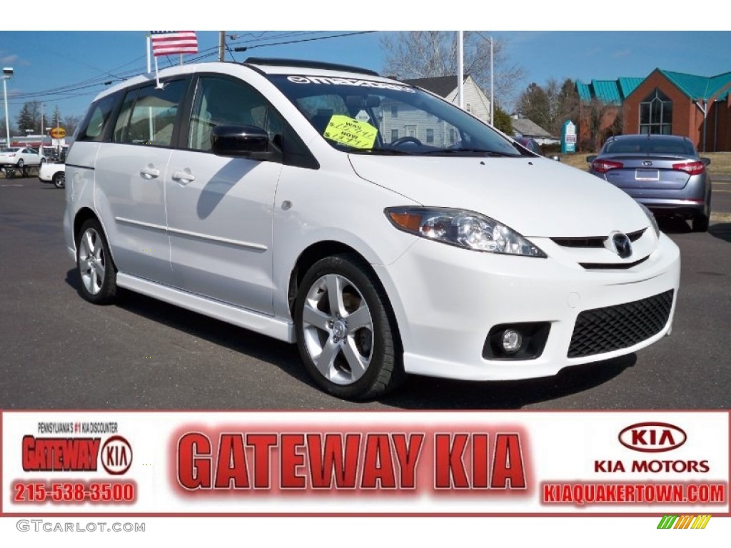 2006 MAZDA5 Sport - Whitewater Pearl / Black photo #1