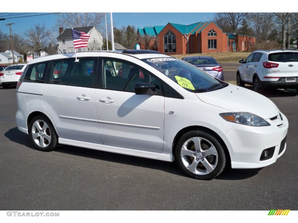 2006 MAZDA5 Sport - Whitewater Pearl / Black photo #4