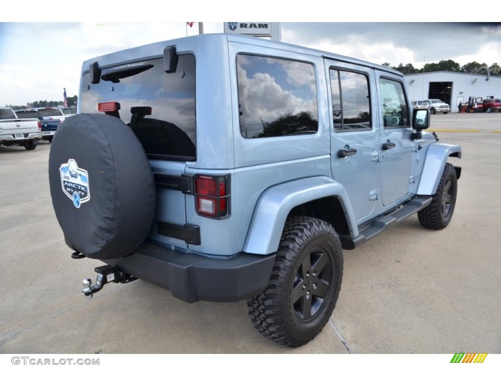 2012 Wrangler Unlimited Sahara Arctic Edition 4x4 - Winter Chill Metallic / Black with Polar White Accents/Orange Stitching photo #6