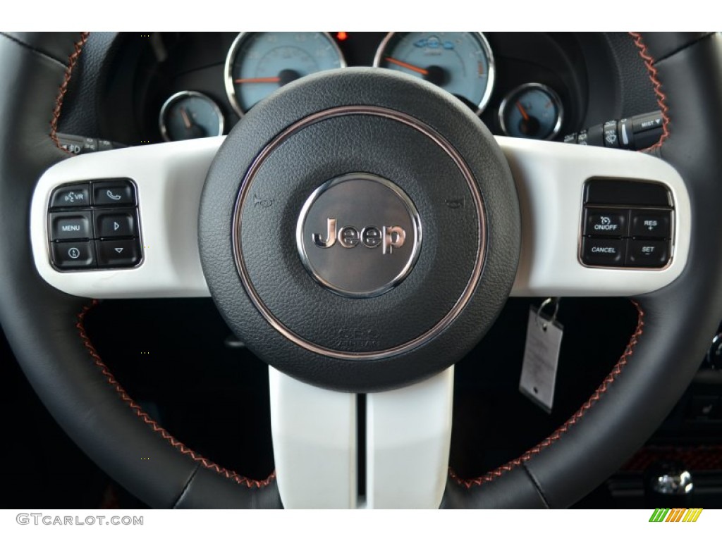 2012 Wrangler Unlimited Sahara Arctic Edition 4x4 - Winter Chill Metallic / Black with Polar White Accents/Orange Stitching photo #36