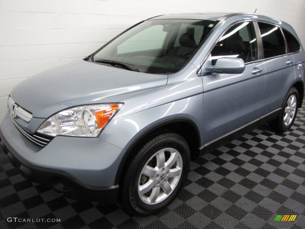 2009 CR-V EX-L 4WD - Glacier Blue Metallic / Gray photo #2