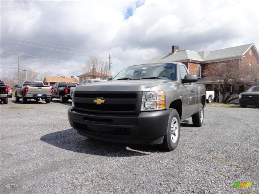 2012 Silverado 1500 Work Truck Regular Cab - Graystone Metallic / Dark Titanium photo #2