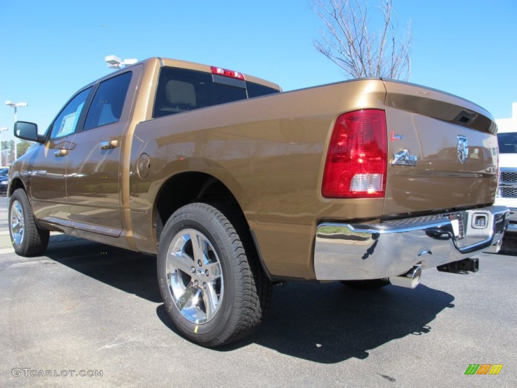 2012 Ram 1500 Big Horn Crew Cab - Saddle Brown Pearl / Light Pebble Beige/Bark Brown photo #2