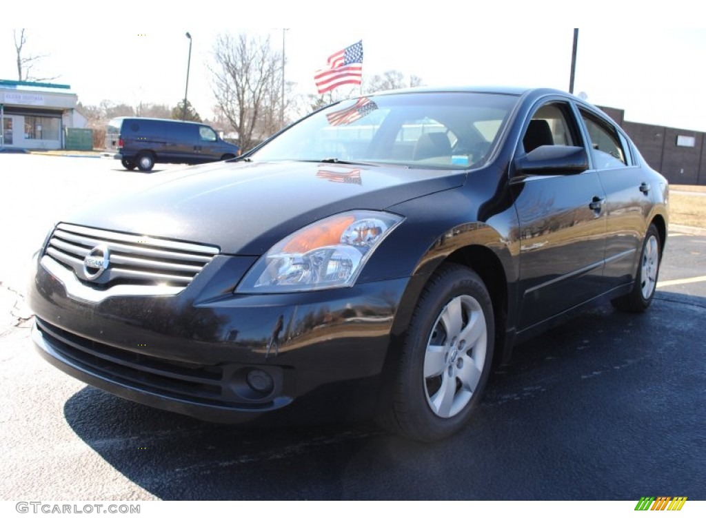 2008 Altima 2.5 S - Super Black / Charcoal photo #1