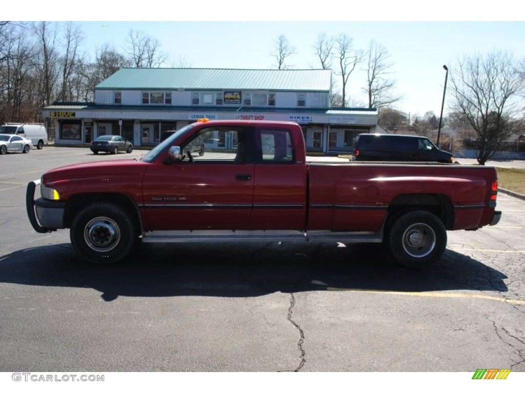 1996 Ram 3500 ST Extended Cab Dually - Colorado Red / Gray photo #3