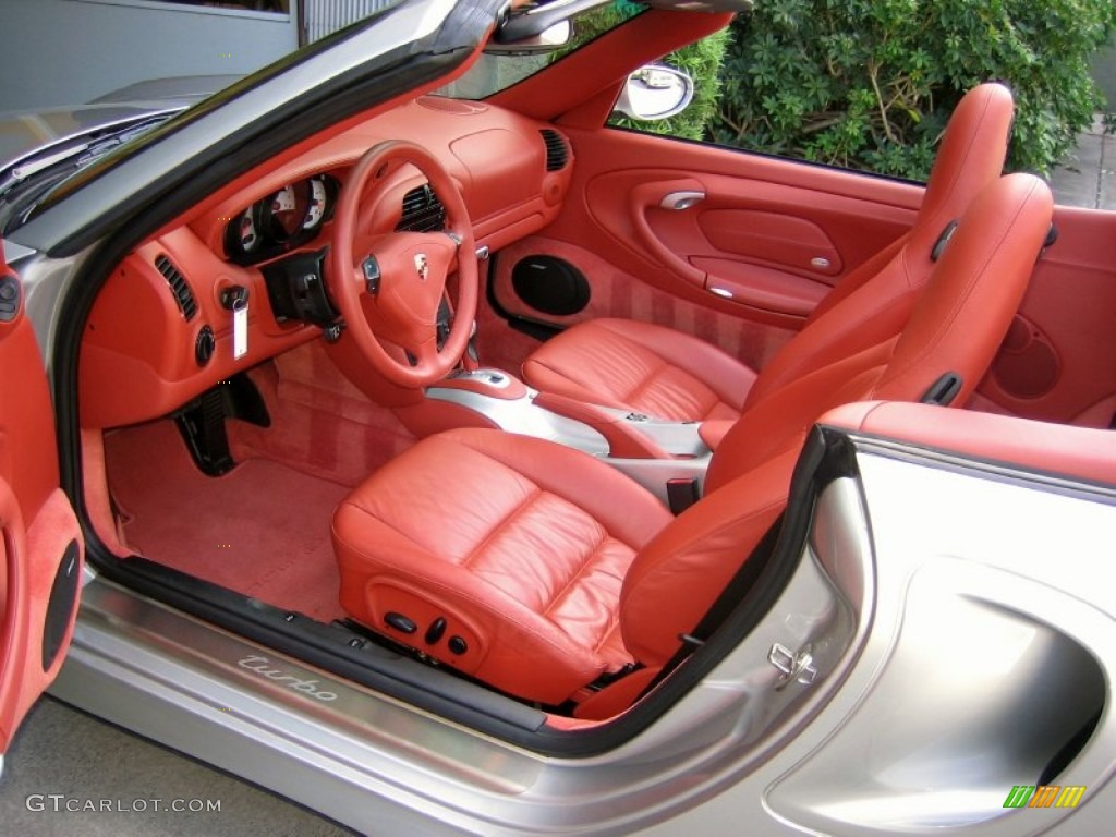 Boxster Red Interior 2004 Porsche 911 Turbo Cabriolet Photo #61881276