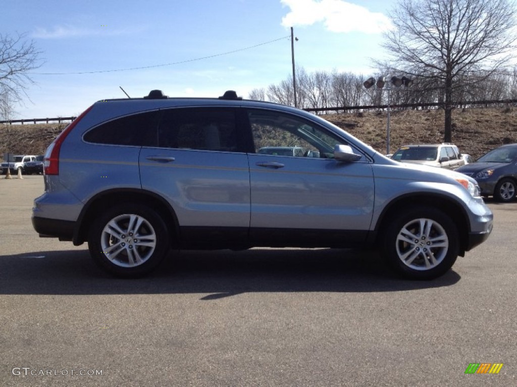 2010 CR-V EX-L AWD - Glacier Blue Metallic / Gray photo #8