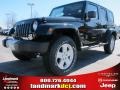 Black Forest Green Pearl 2012 Jeep Wrangler Unlimited Sahara 4x4