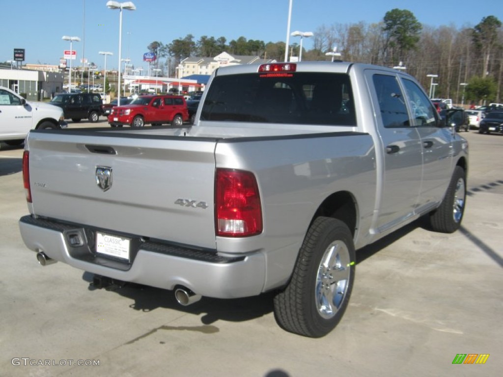 2012 Ram 1500 Express Crew Cab 4x4 - Bright Silver Metallic / Dark Slate Gray/Medium Graystone photo #5