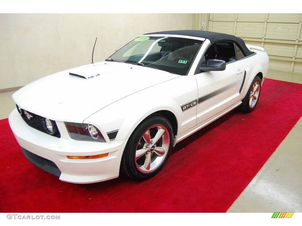 2008 Mustang GT/CS California Special Convertible - Performance White / Charcoal Black/Dove photo #3