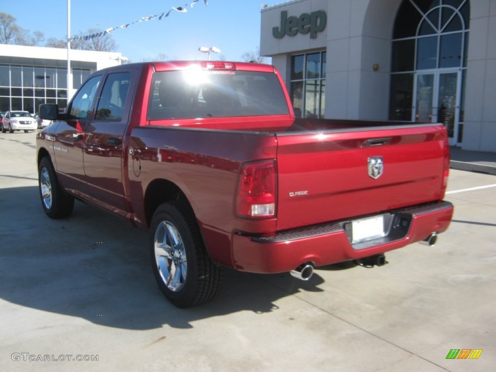 2012 Ram 1500 Express Crew Cab - Deep Cherry Red Crystal Pearl / Dark Slate Gray/Medium Graystone photo #3