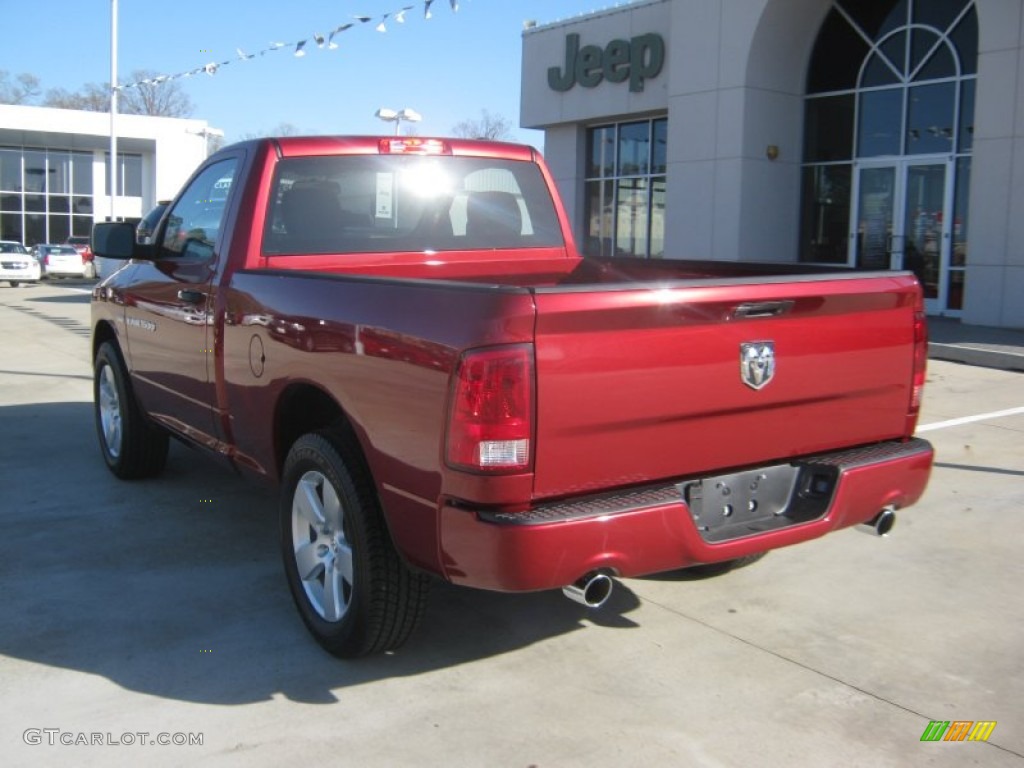 2012 Ram 1500 Express Regular Cab - Deep Cherry Red Crystal Pearl / Dark Slate Gray/Medium Graystone photo #3