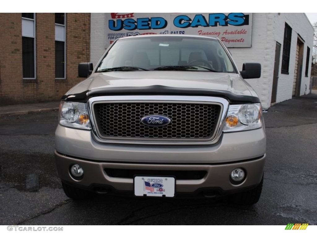 2006 F150 Lariat SuperCab 4x4 - Smokestone Metallic / Tan photo #2