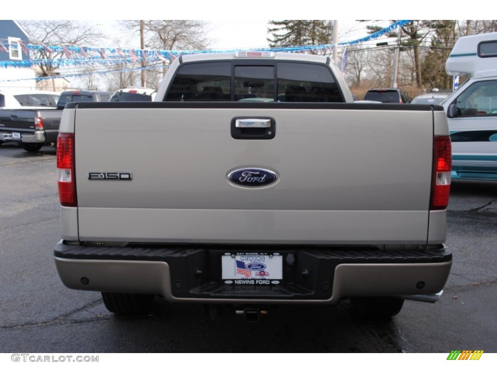 2006 F150 Lariat SuperCab 4x4 - Smokestone Metallic / Tan photo #5