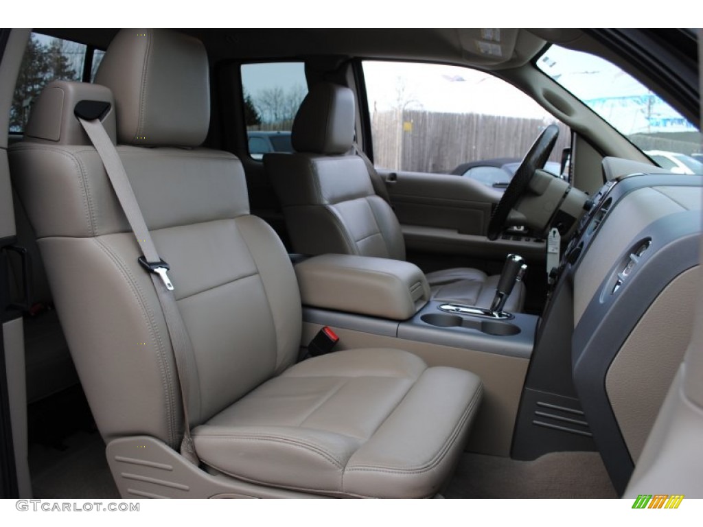 2006 F150 Lariat SuperCab 4x4 - Smokestone Metallic / Tan photo #10