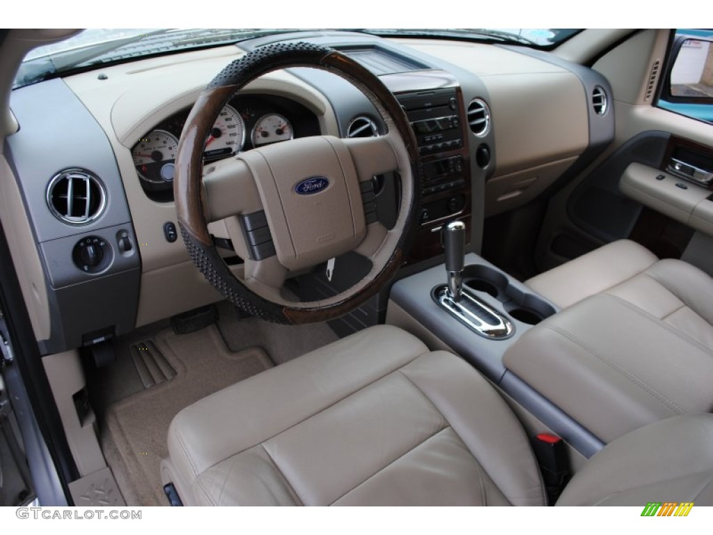 2006 F150 Lariat SuperCab 4x4 - Smokestone Metallic / Tan photo #16