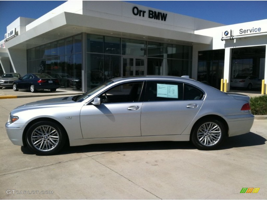 2005 7 Series 745Li Sedan - Titanium Silver Metallic / Black/Black photo #3