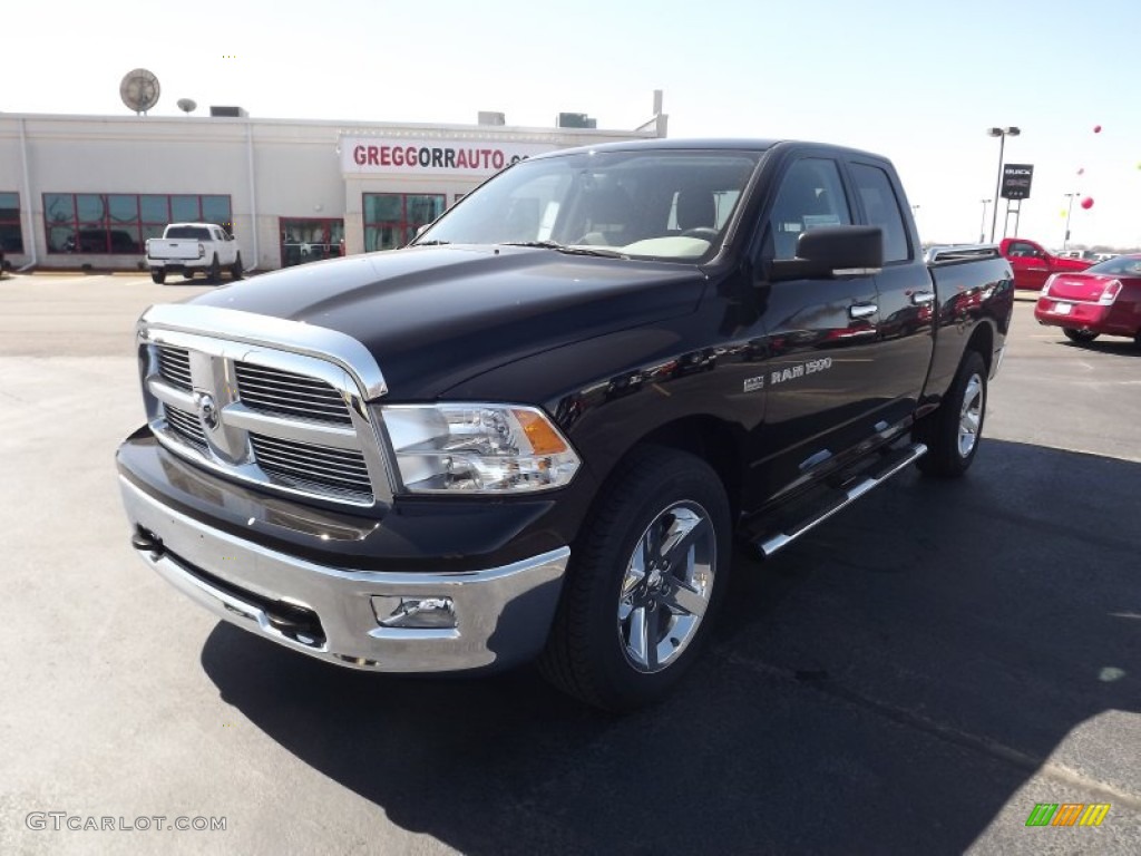 2012 Ram 1500 Big Horn Quad Cab 4x4 - Black / Dark Slate Gray/Medium Graystone photo #1